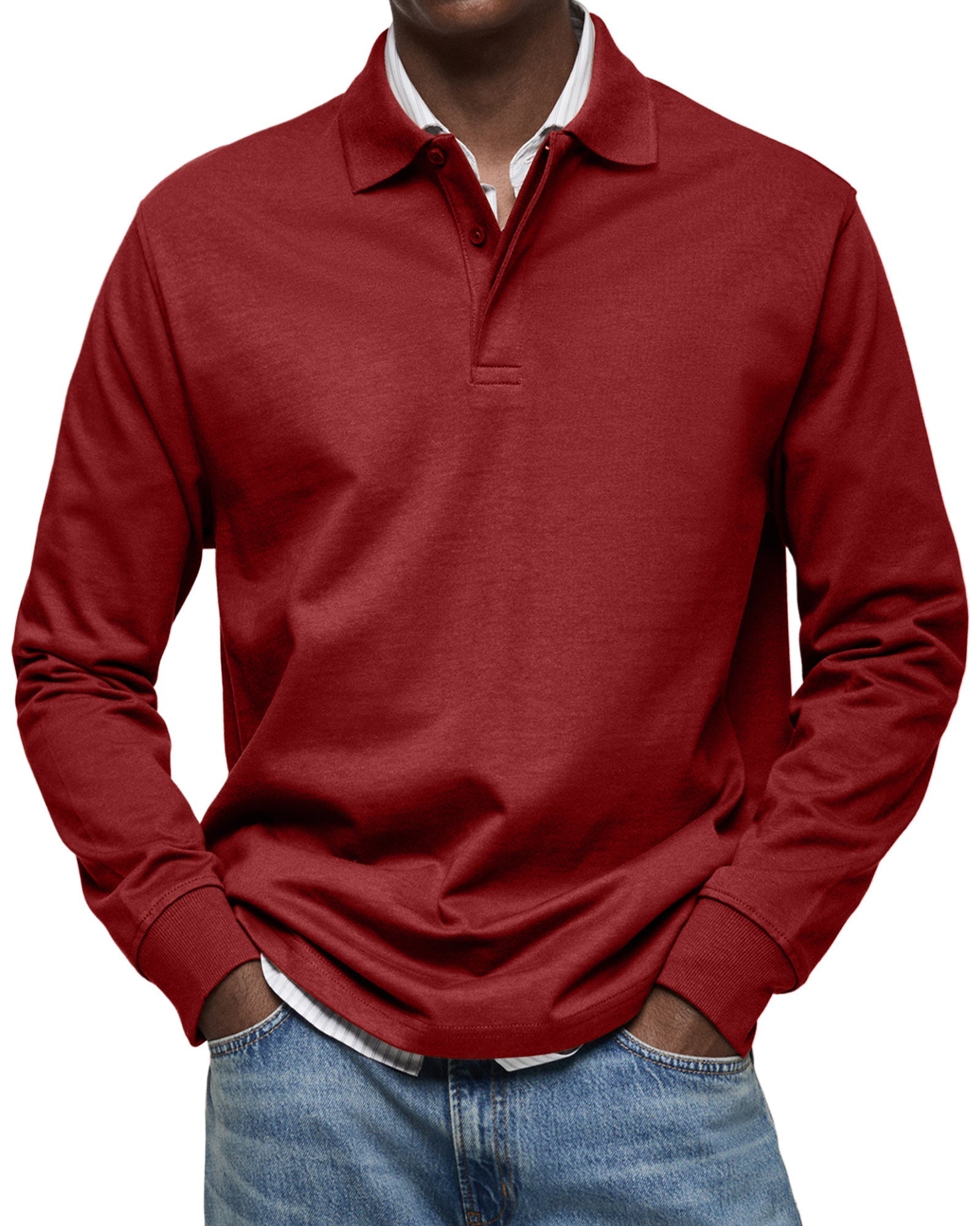 Lenoir™ | Casual Long Sleeve Polo Shirt