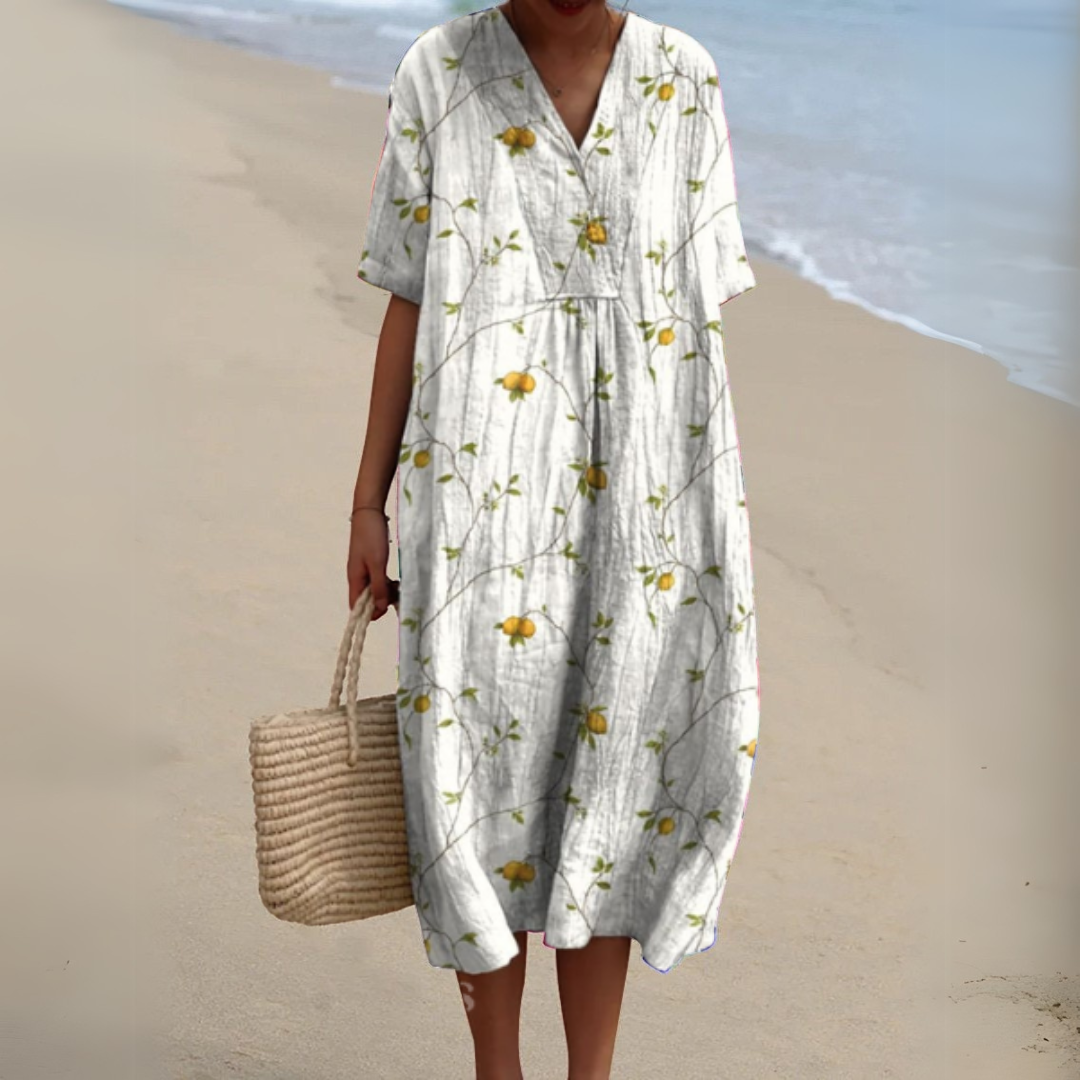 Nicole | Summer Dress with Flower Motif