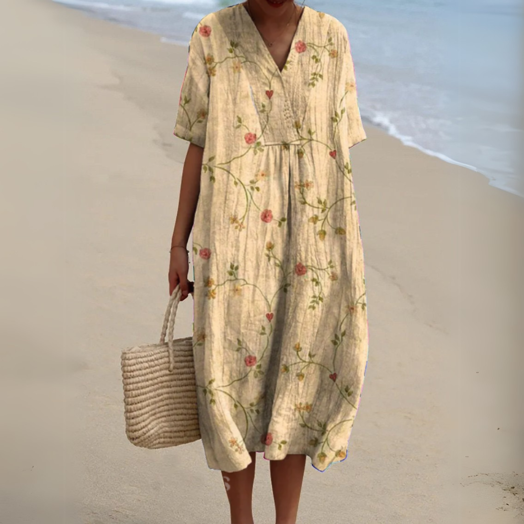 Nicole | Summer Dress with Flower Motif