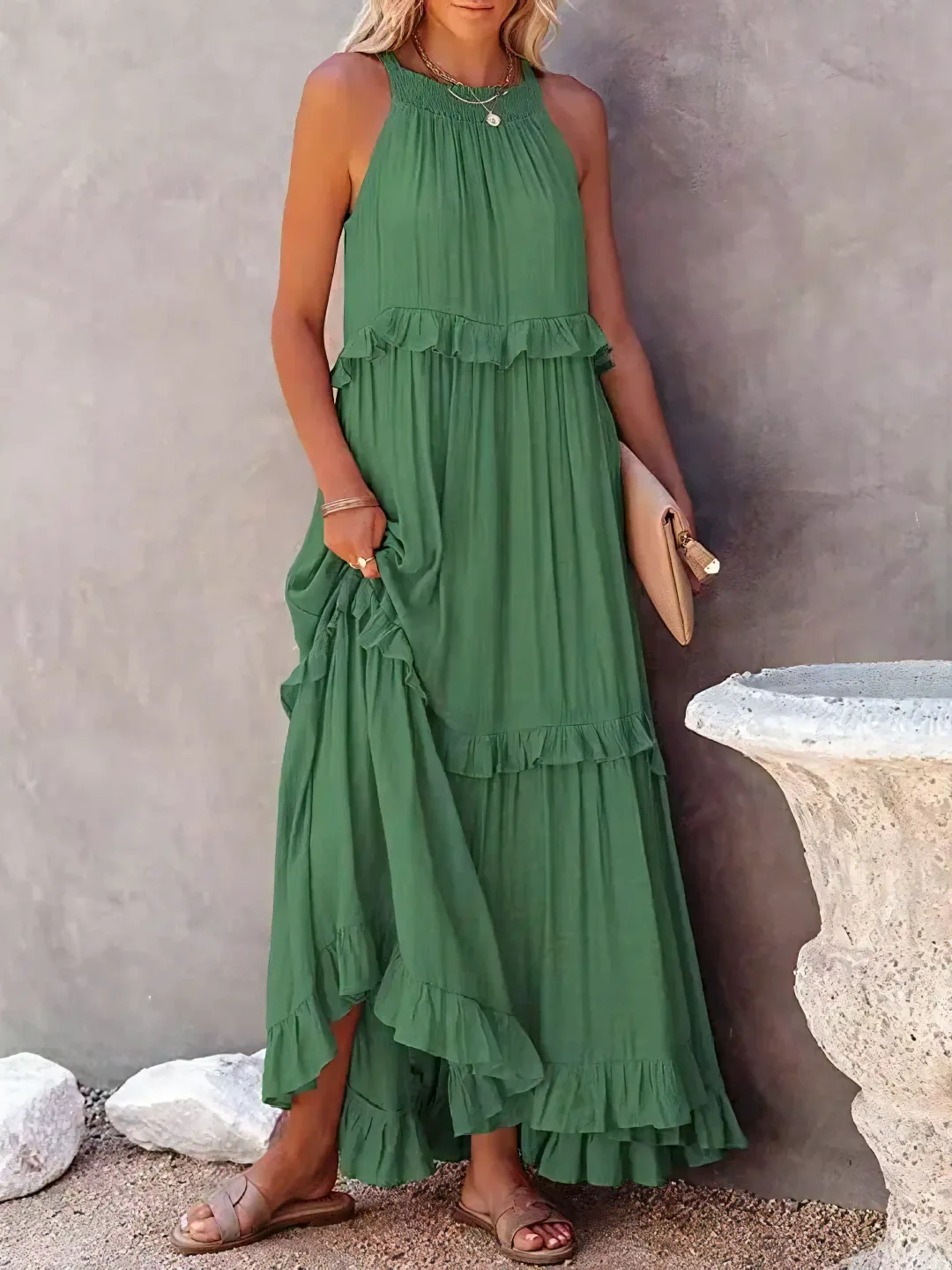 Fiona | Ruffle Maxi Dress