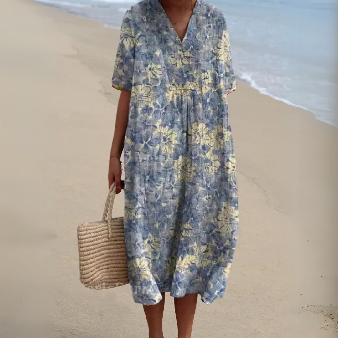 Nicole | Summer Dress with Flower Motif