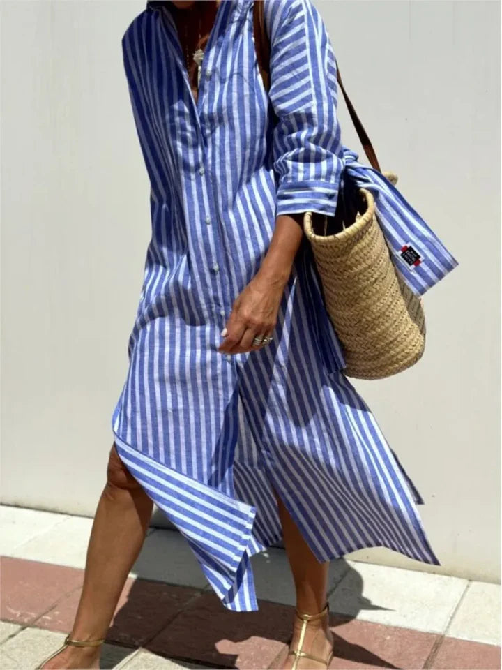 Chloe - The Classic Striped Shirt Dress
