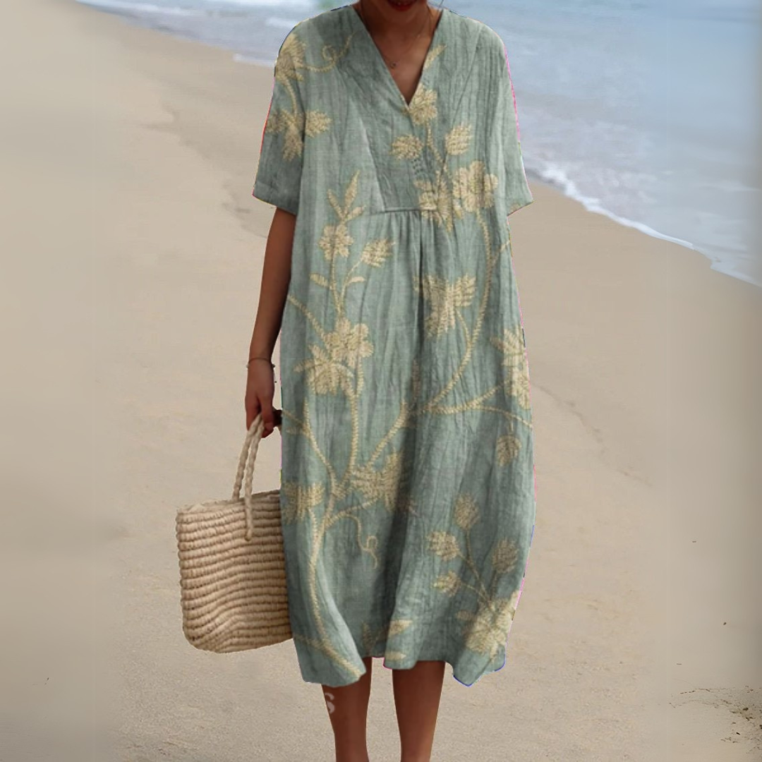 Nicole | Summer Dress with Flower Motif