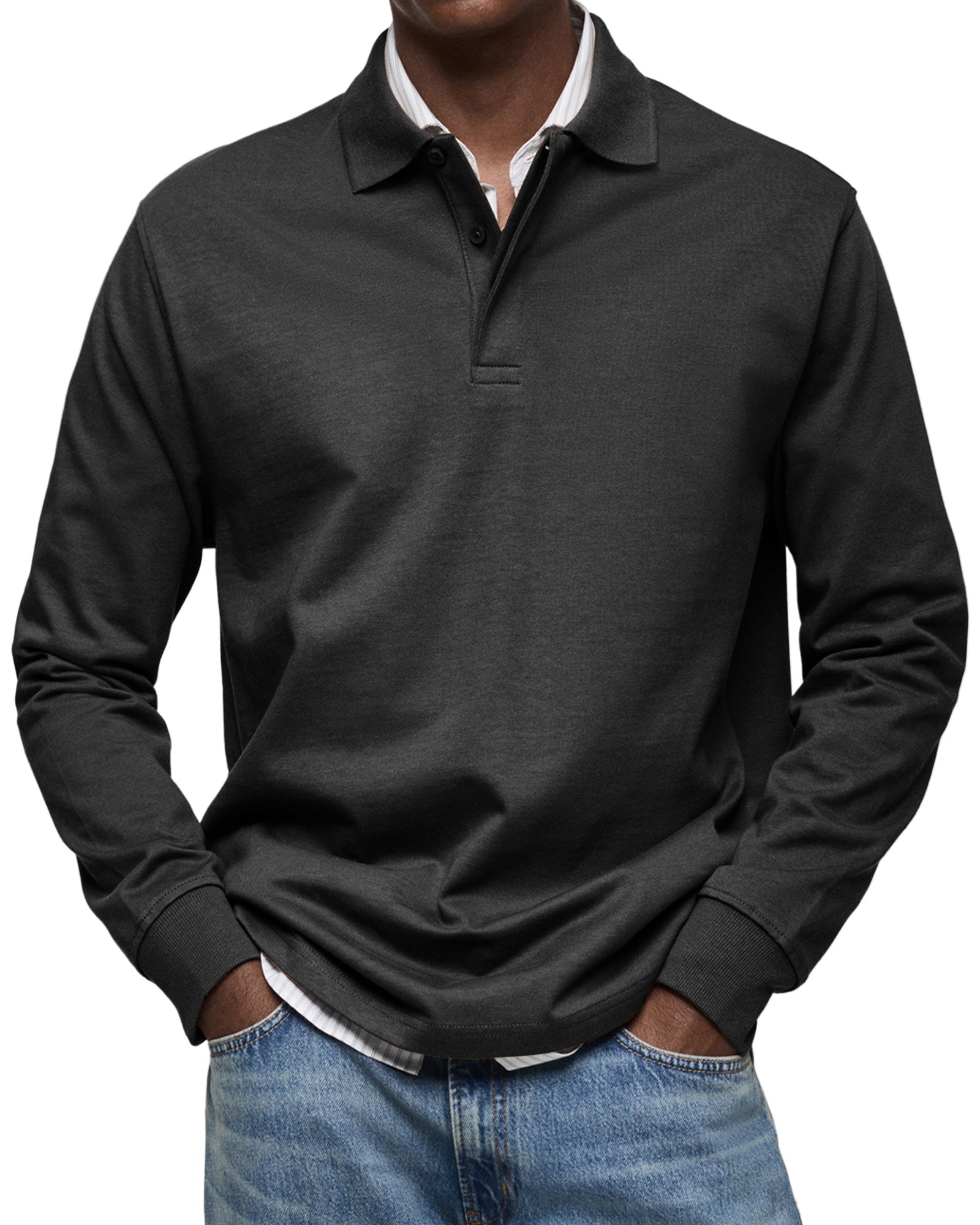 Lenoir™ | Casual Long Sleeve Polo Shirt