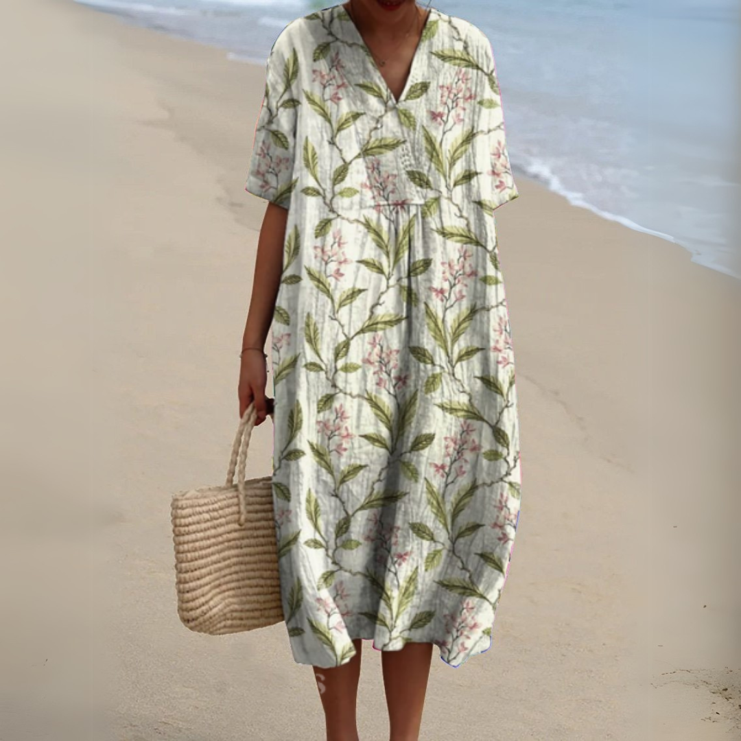 Nicole | Summer Dress with Flower Motif