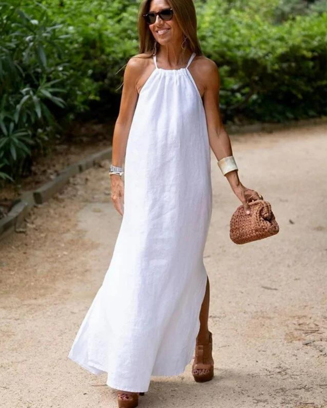 Gabrielle | Long Linen Dress