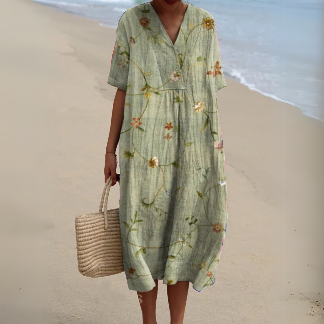 Nicole | Summer Dress with Flower Motif