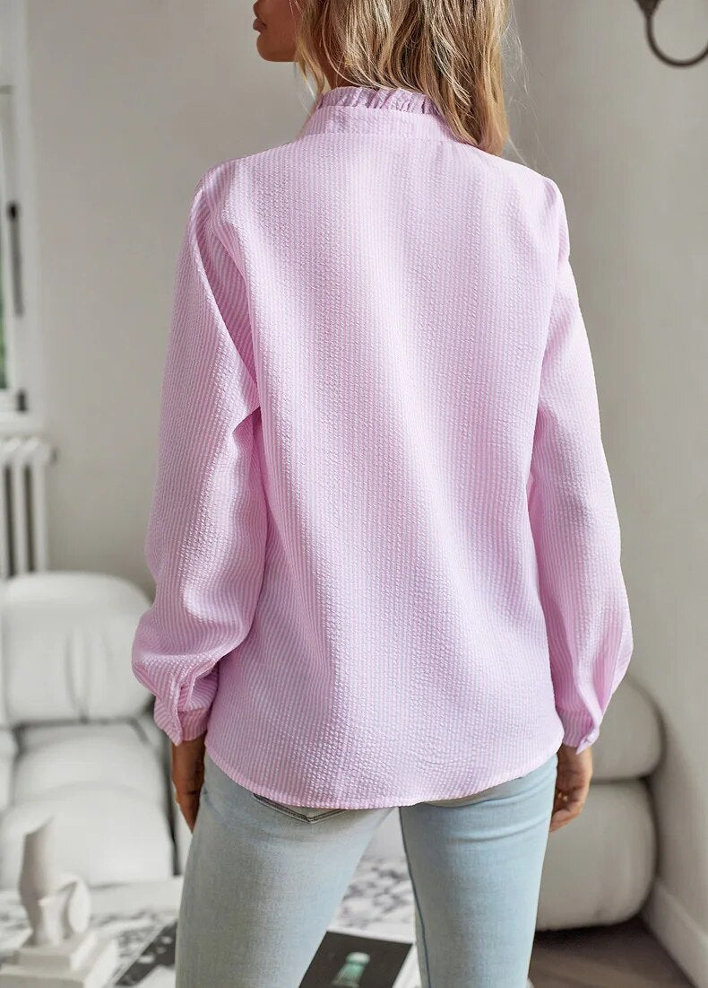 Audrey | Elegant Classic Ruffle Shirt
